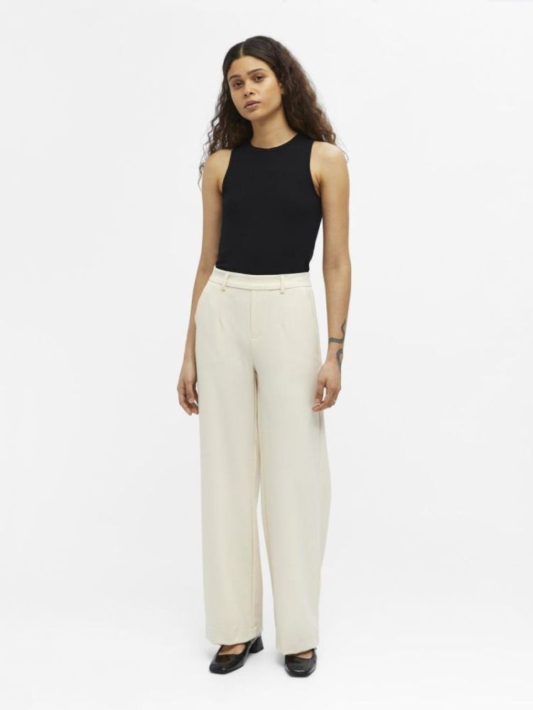 OBJLISA WIDE PANT NOOS SANDSHELL