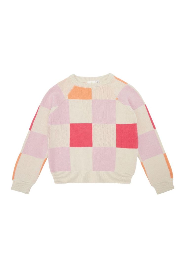 TNOLLY CHECK PULLOVER WHITE SWAN
