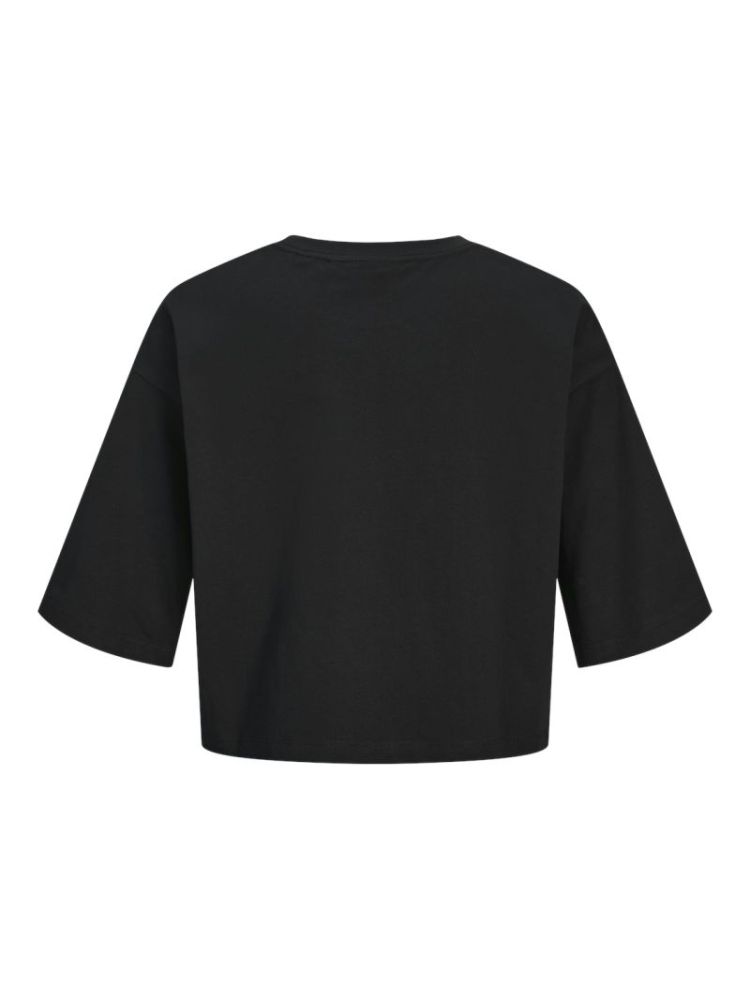 JXANDREA LOOSE SS CROPPED NOOS BLACK
