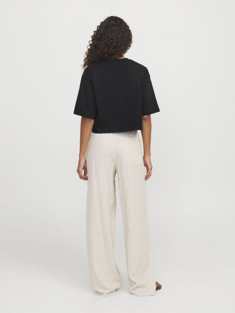 JXANDREA LOOSE SS CROPPED NOOS BLACK