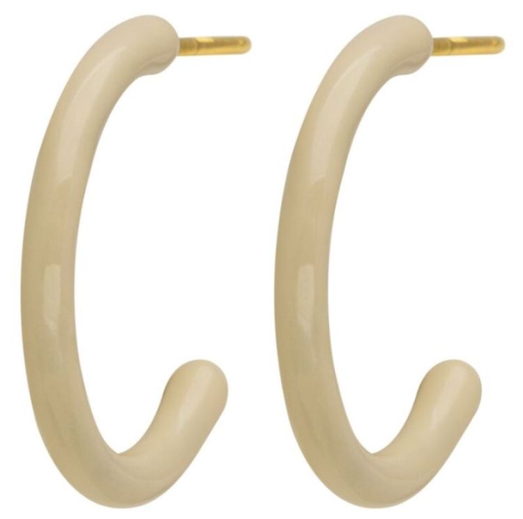 Color Hoops Medium Pair Butter Cream