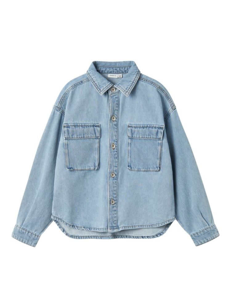 NKMSEVEN OS DNM LS SHIRT LIGH BLUE DENIM