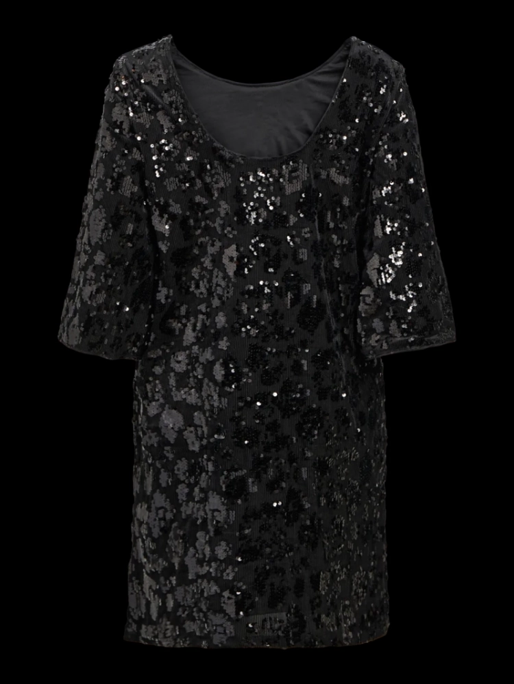OBJEMINE SHORT DRESS BLACK