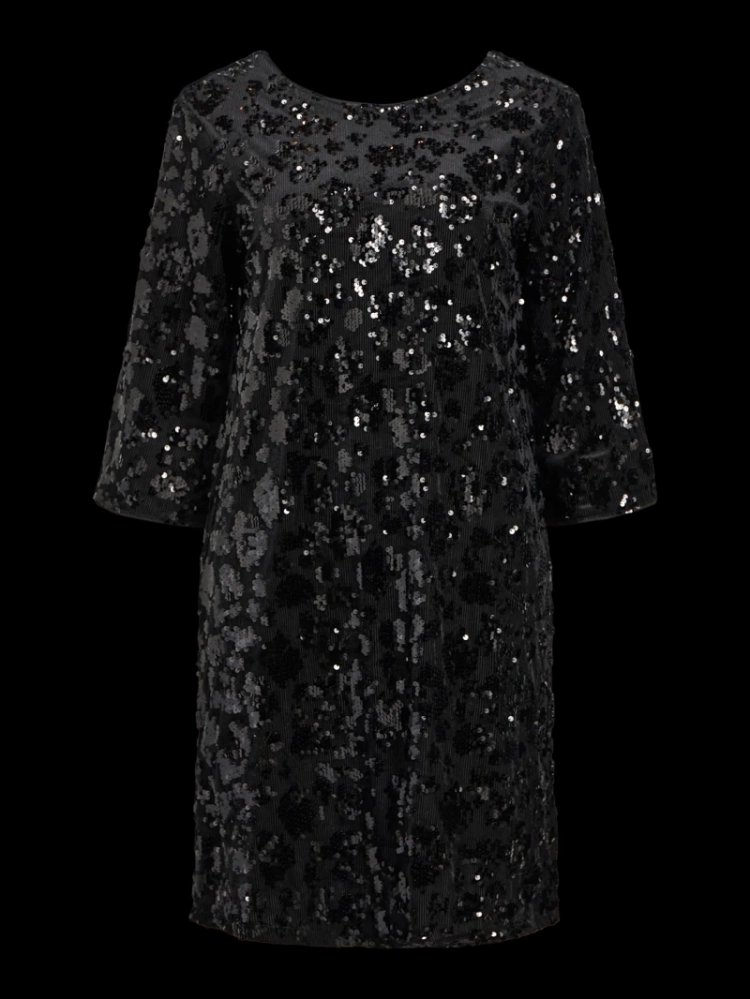 OBJEMINE SHORT DRESS BLACK