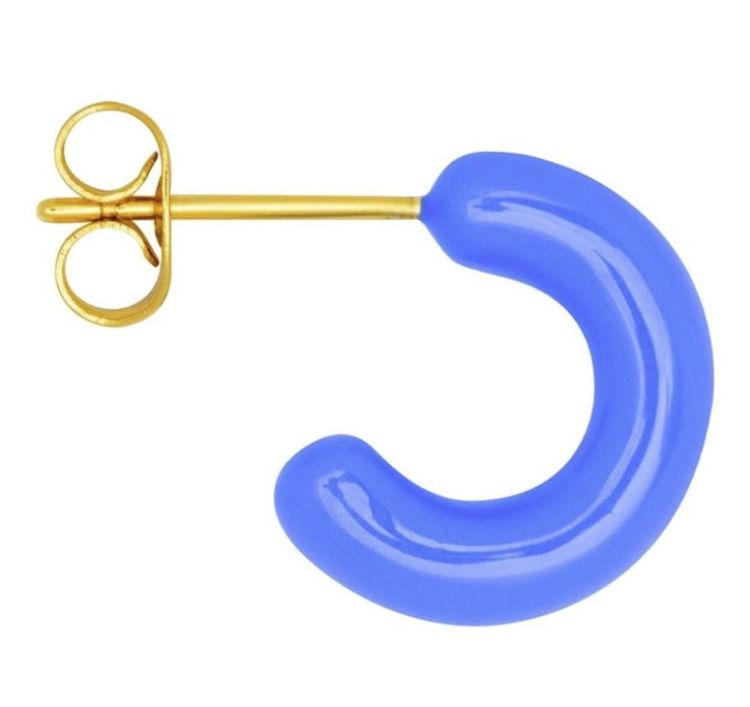 COLOR HOOP CHUNKY PAIR BLUE