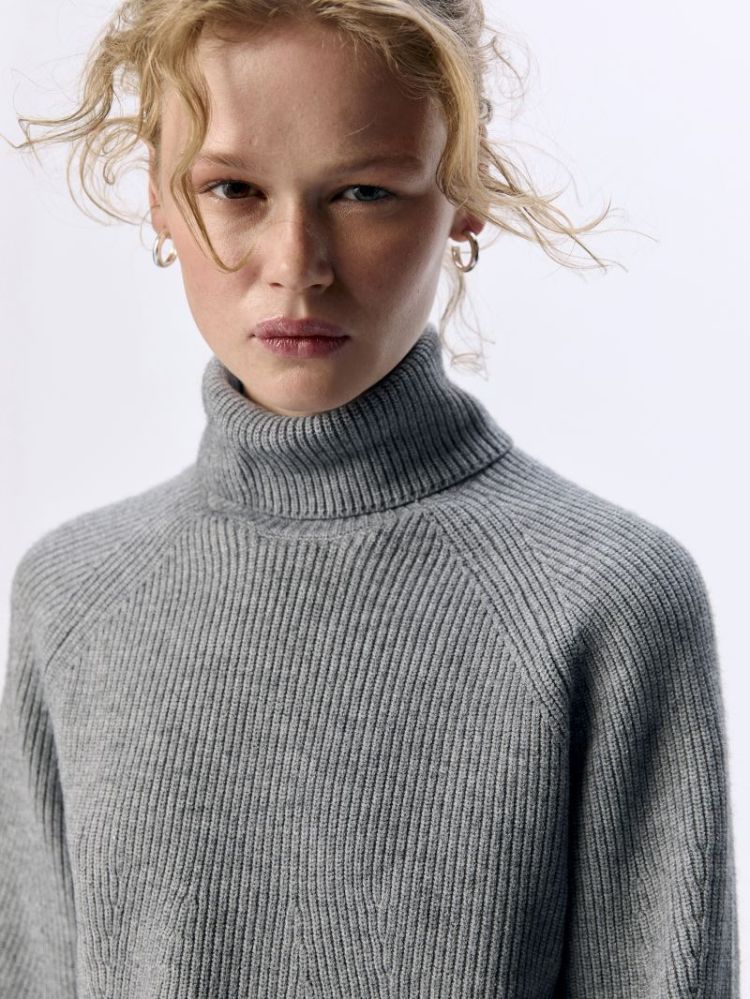 OBJVIOLA LS LO ROLLNECK NOOS MEDIUM GREY MEL