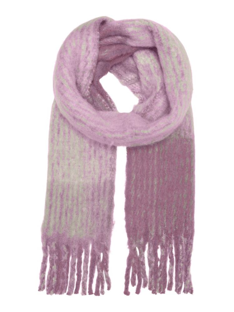 KOGSANNE KNIT LONG SCARF MAUVE MIST