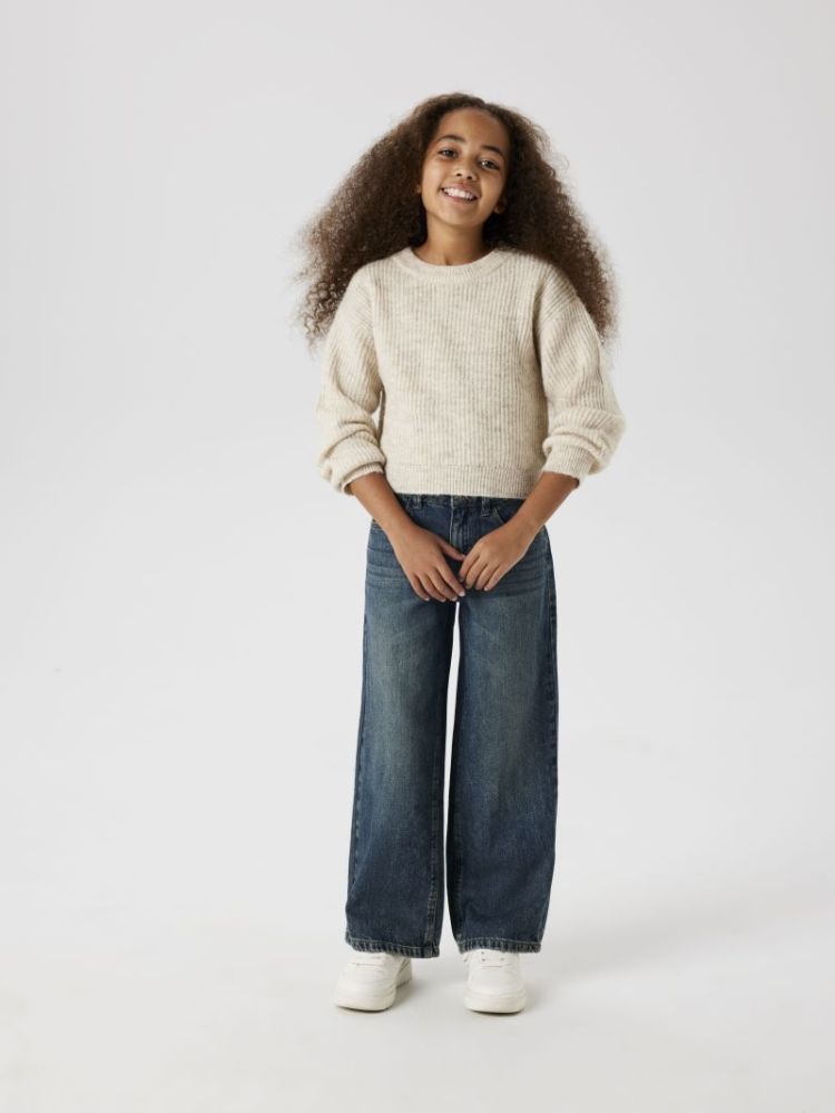 NKFHOLLY LS BOXY SHORT NOOS PURE CASHMERE