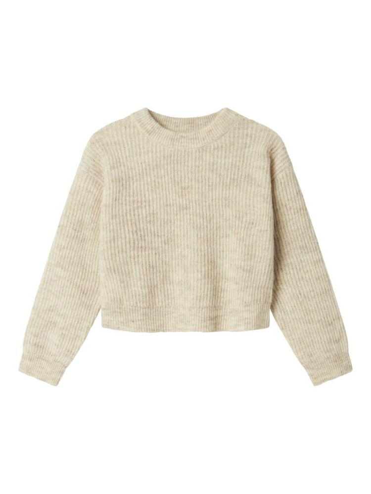 NKFHOLLY LS BOXY SHORT NOOS PURE CASHMERE