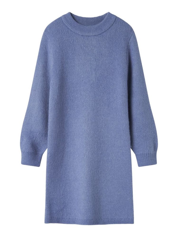 NKFOMARIAN LS KNIT DRESS BLUE ICE