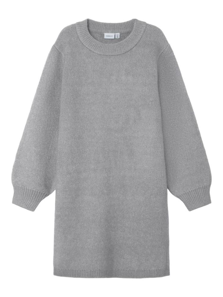 NKFOMARIAN LS KNIT DRESS GREY MELANGE