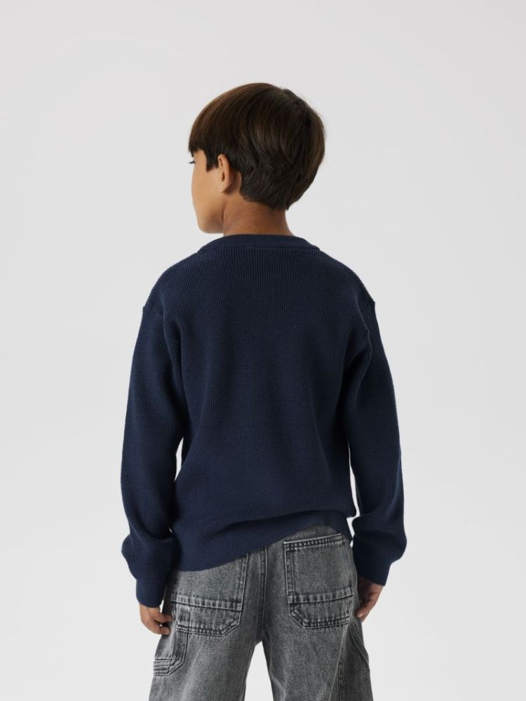 NKMNESOLLE LS PULLOVER KN NOOS DARK SAPH