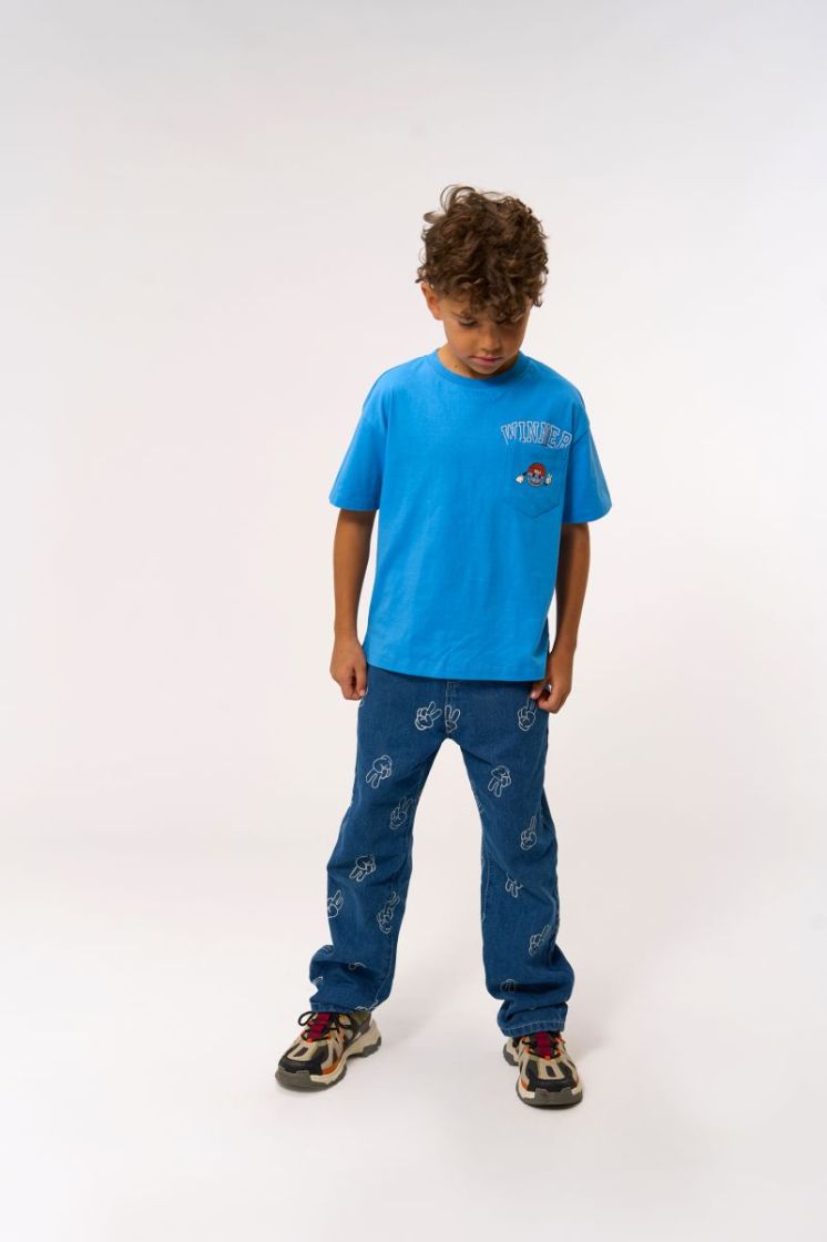 TNPEWTER LOOSE FIT JEANS MEDIUM BLUE DEN