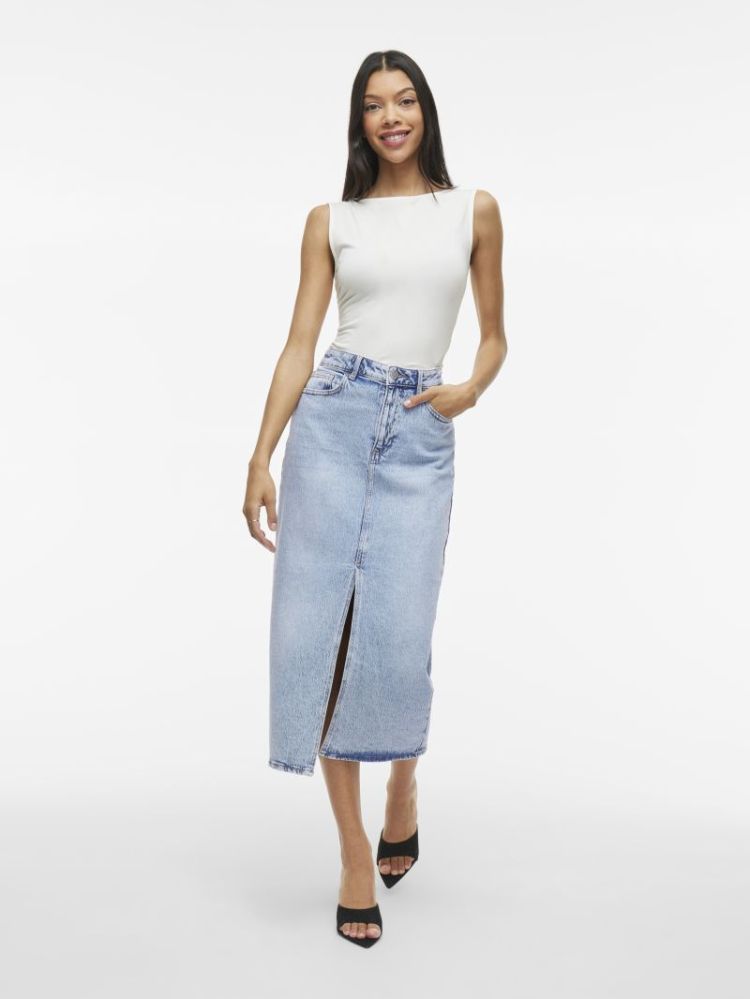 VIJAF HW MIDI DENIM SKIRT NOOS LIGHT BLUE DENI