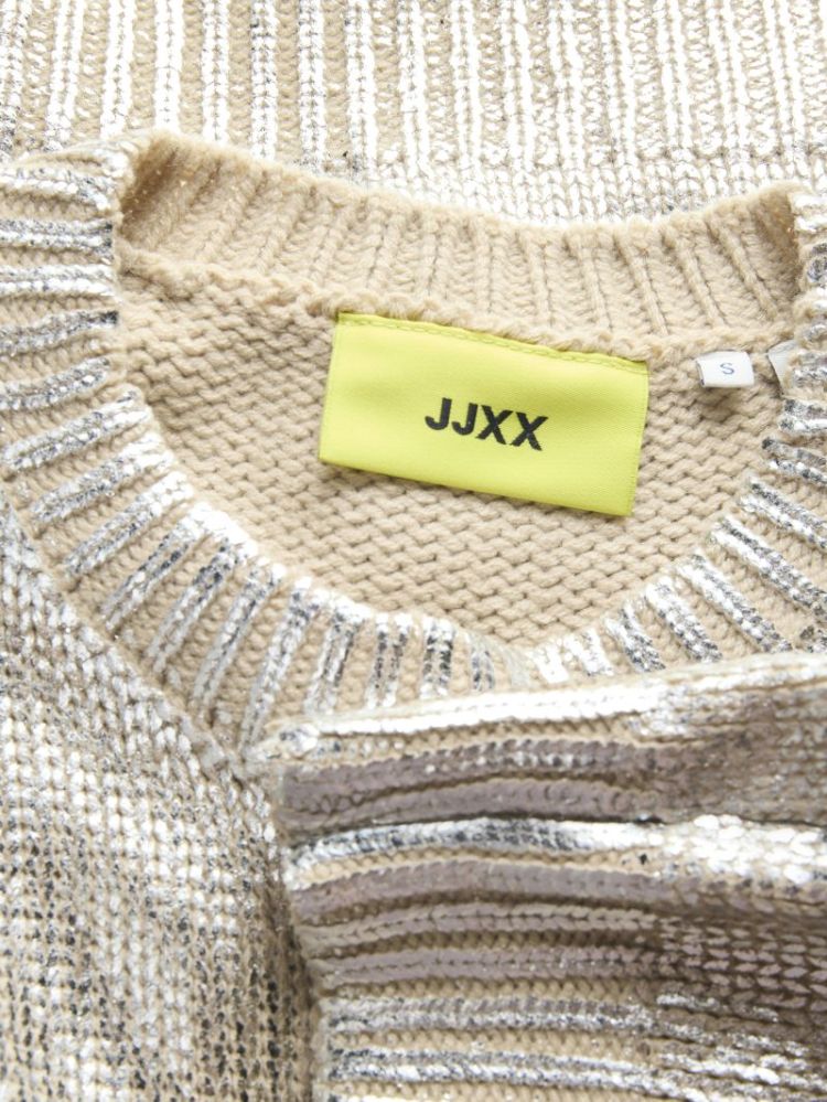 JXSILVIA CREW NECK KNIT SILVER