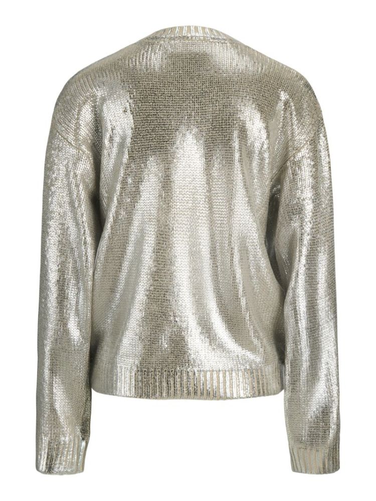JXSILVIA CREW NECK KNIT SILVER