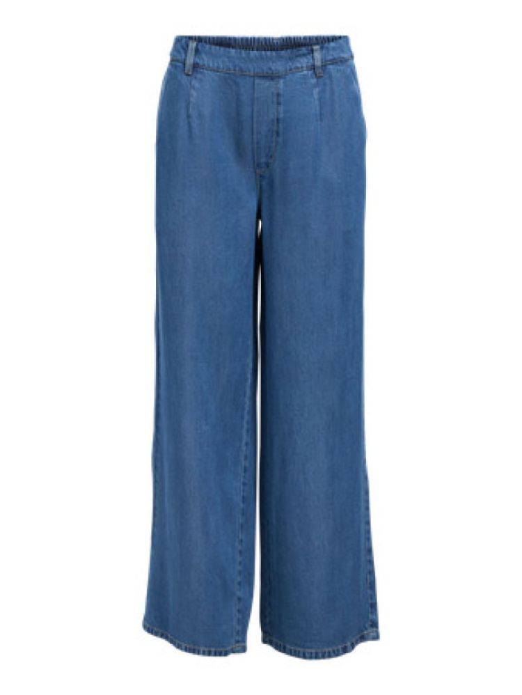 OBJFRAME LISA WIDE MW PANT NOO Medium Blue Den