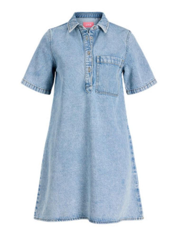 JXAMARA SILLE SS SHORT DRESS D Light Blue Deni