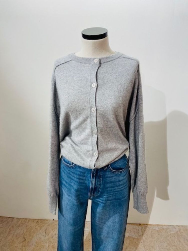 CARDIGAN FIJN  GRIS CLAIRE