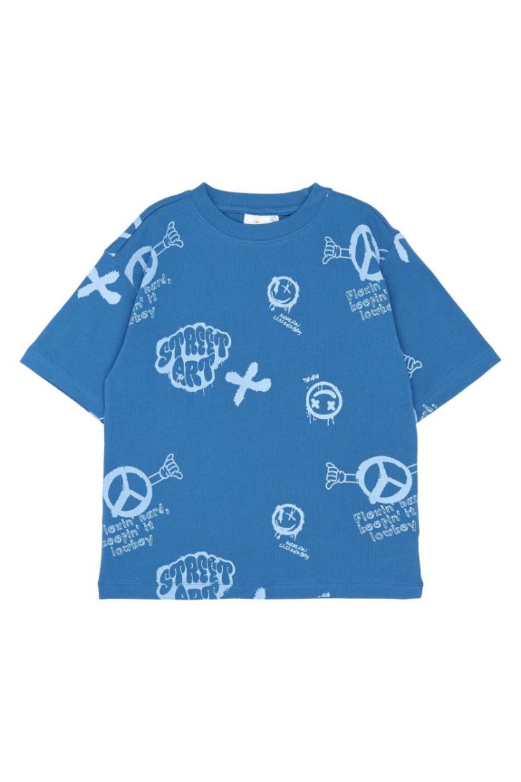 TNSpencer OS S_S Tee True Blue AOP