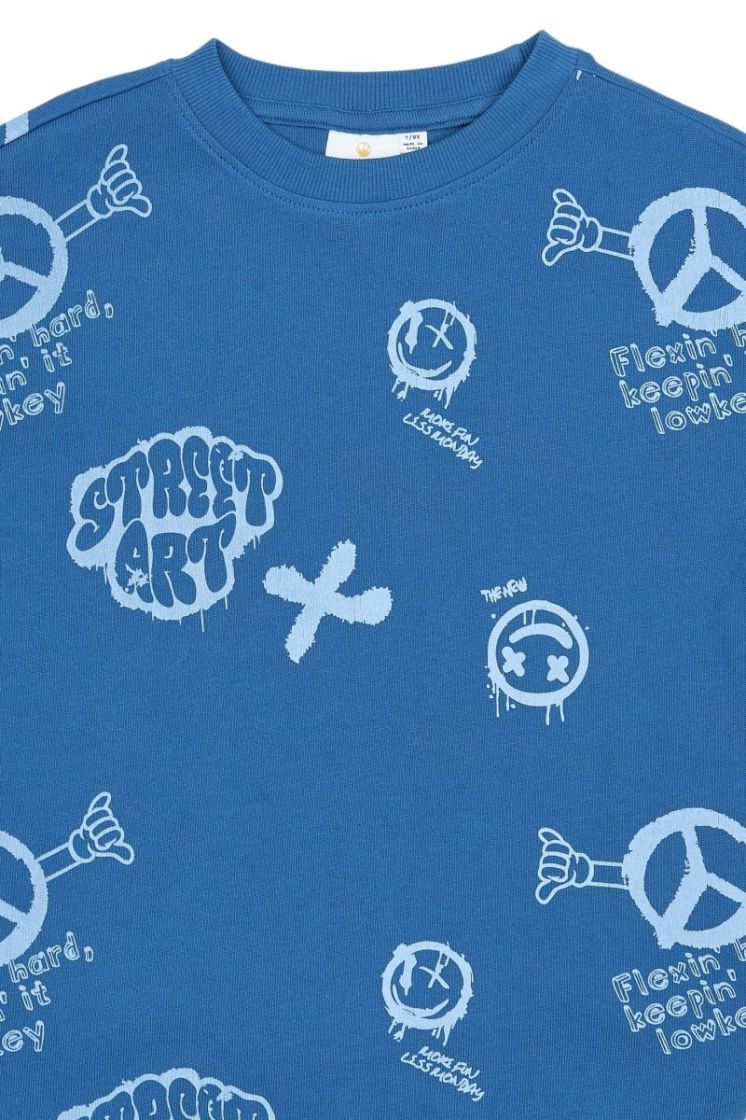 TNSpencer OS S_S Tee True Blue AOP