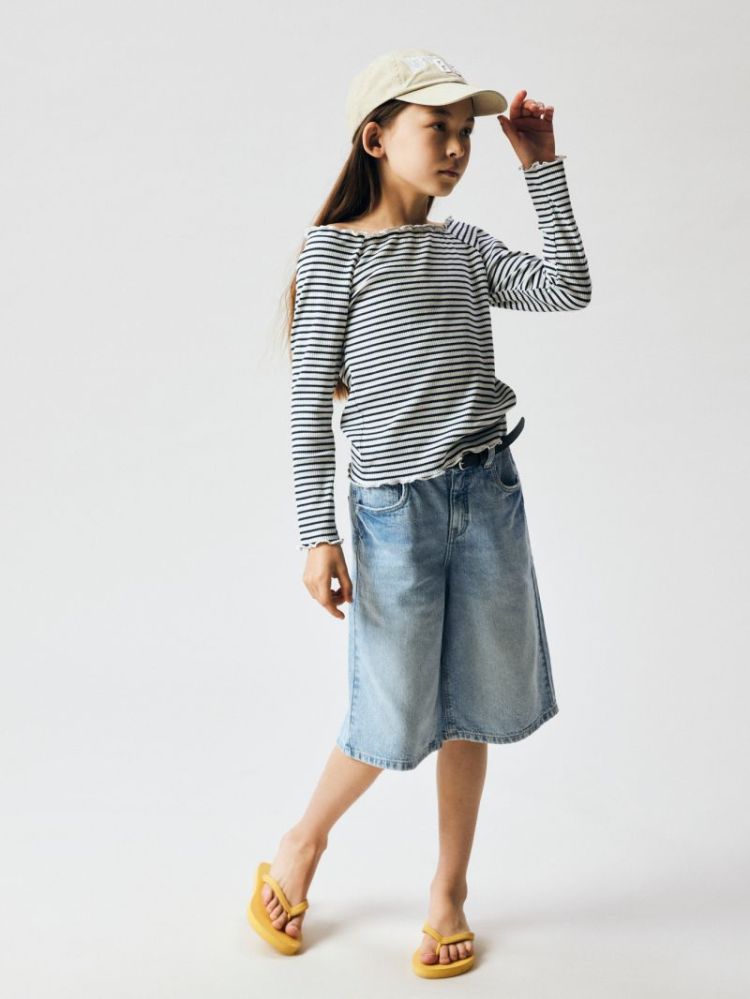 NKFBELLA DNM JORTS 2227-MJ F Light Blue Deni