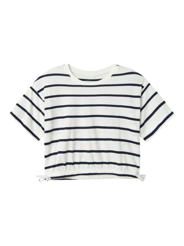 NKFFUNION SS CROPPED BOXY TOP Jet Stream DARK