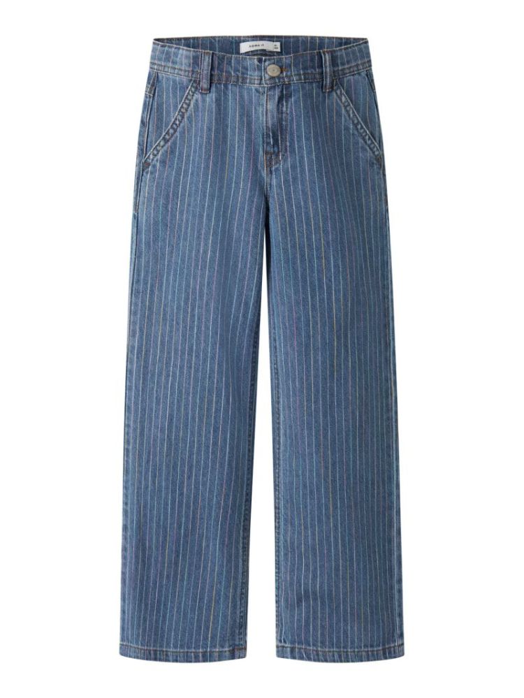 NKFROSE WIDE STRIPE JEANS 2224 Medium Blue Den