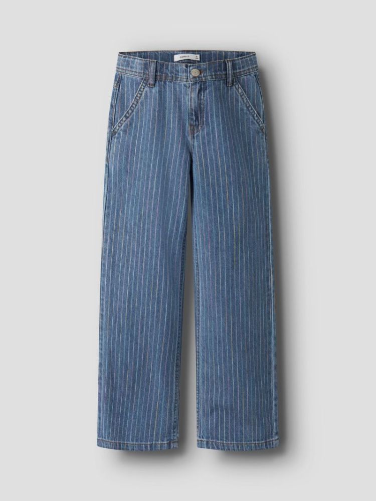 NKFROSE WIDE STRIPE JEANS 2224 Medium Blue Den