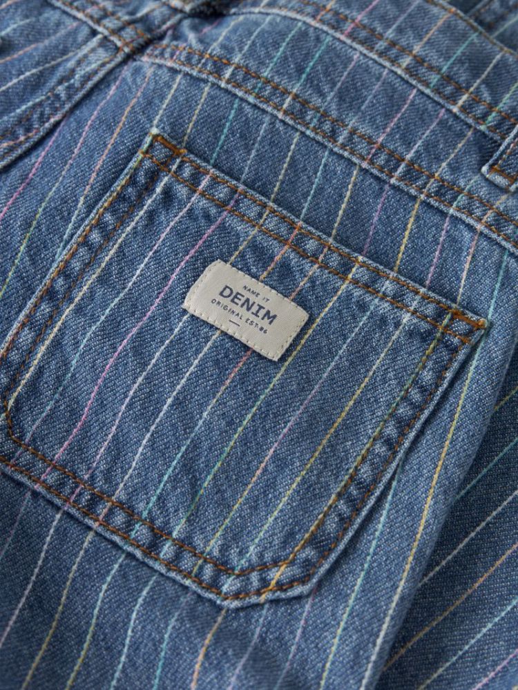 NKFROSE WIDE STRIPE JEANS 2224 Medium Blue Den