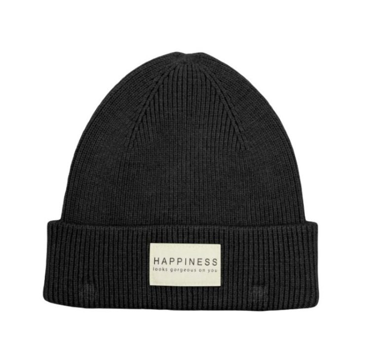 KOGALPHA LIFE PATCH RIB BEANIE BLACK