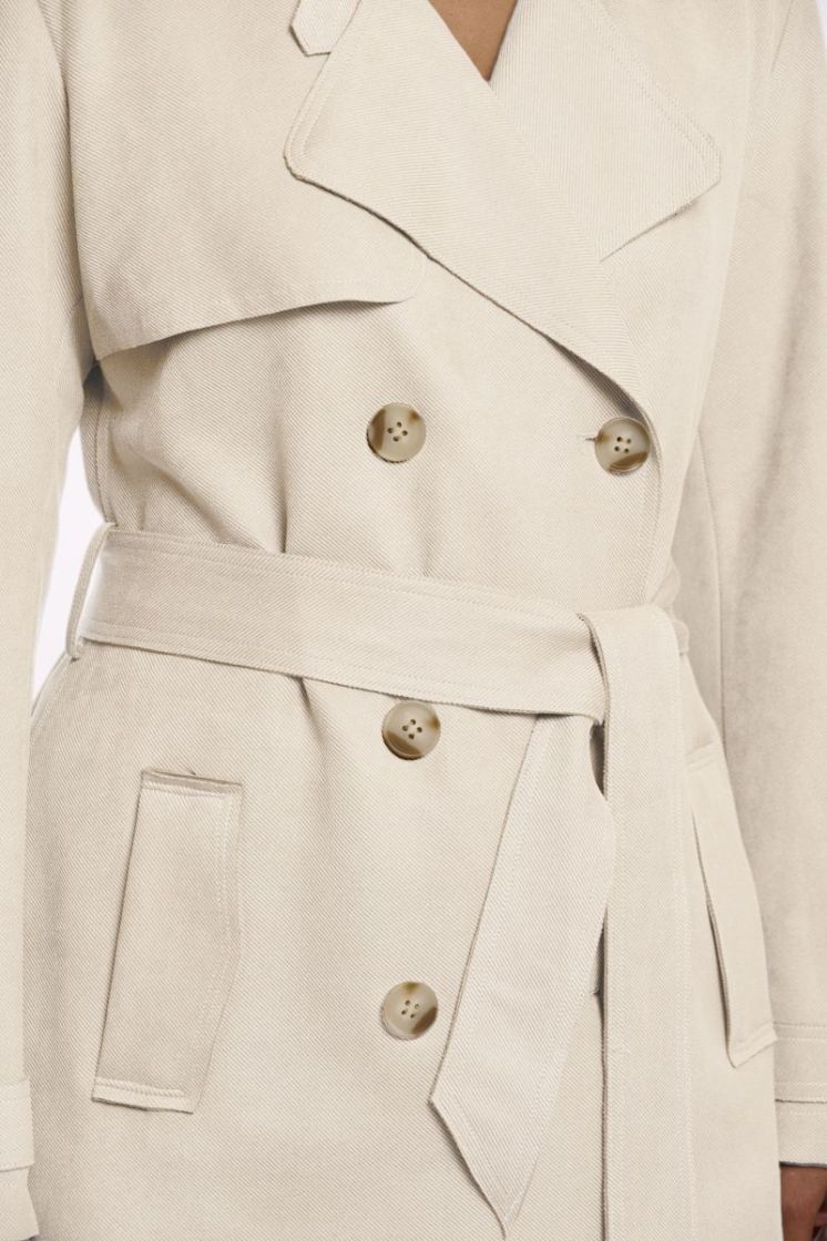 DOUBLE BREASTED TRENCHCOAT BIRCH