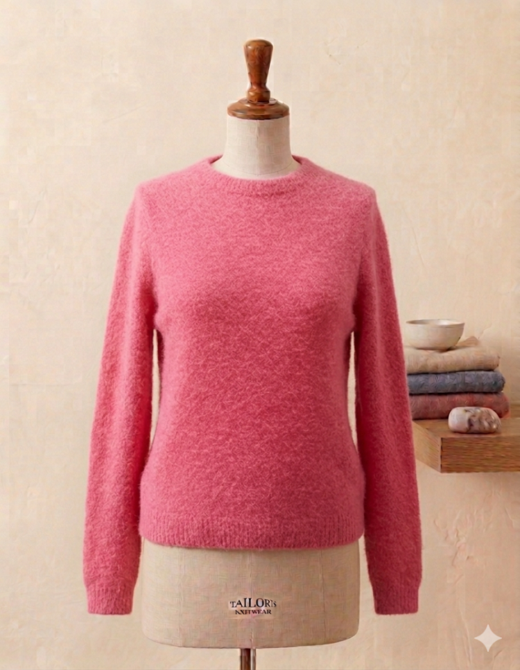PULL COLL ROND FUSHIA