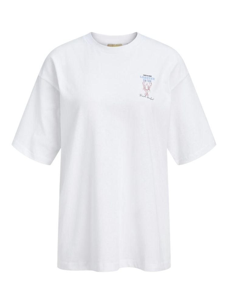 JXMILLOW LOOSE SS TEE BR WHITE:LOBSTE
