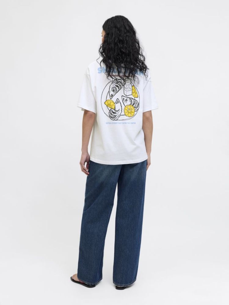 JXMILLOW LOOSE SS TEE BR WHITE:SHELL