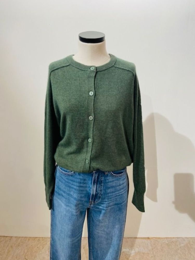 CARDIGAN FIJN  kaki