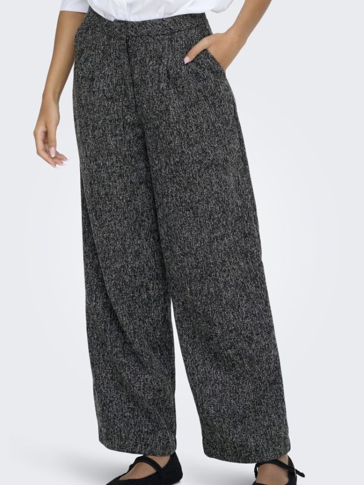 JDYFRANCESCA HW WIDE PANT BLACK:CLOUD DAN