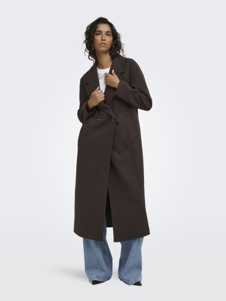 JDYVIOLA LIFE X-LONG COAT CHOCOLATE TORTE