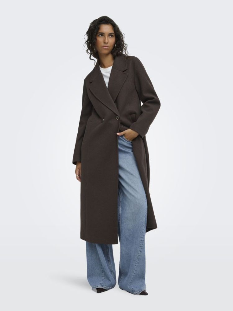 JDYVIOLA LIFE X-LONG COAT CHOCOLATE TORTE