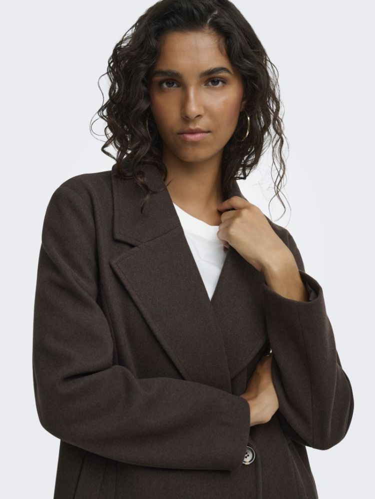 JDYVIOLA LIFE X-LONG COAT CHOCOLATE TORTE