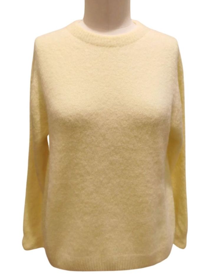 PULL COLL ROND JAUNE