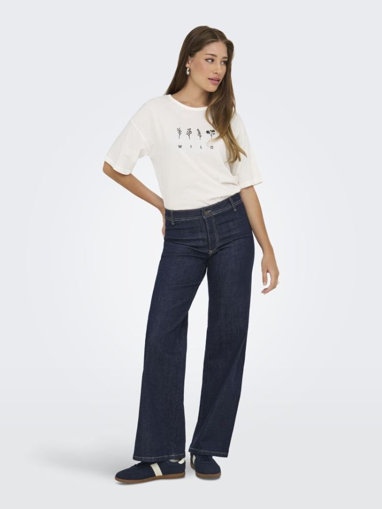 JDYVANESSA MW WIDE JEANS NOOS DARK BLUE DENIM