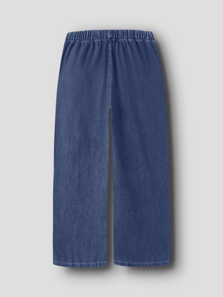 NKFBELLA X-WIDE PULL UP JEANS DARK BLUE