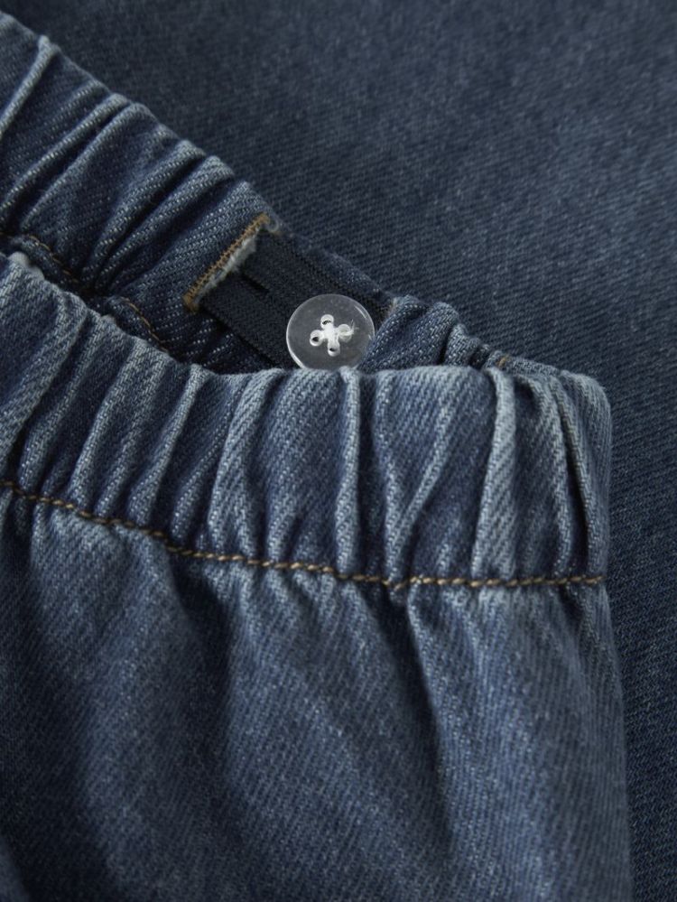 NKFBELLA X-WIDE PULL UP JEANS DARK BLUE