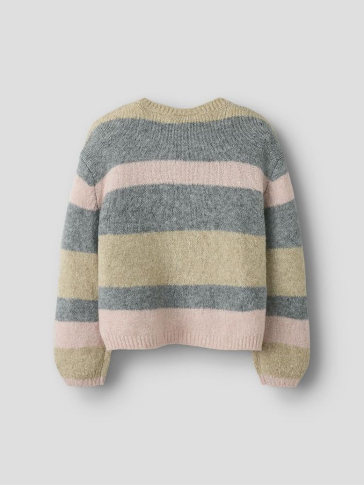 NKFLUCI LS LOOSE KNIT SUBDUED BLUE