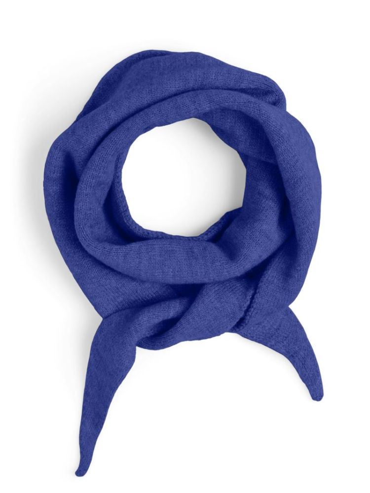PCKOMMA TRIANGLE SCARF NOOS BLUING