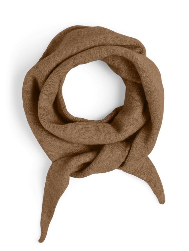 PCKOMMA TRIANGLE SCARF NOOS TOASTED COCONUT