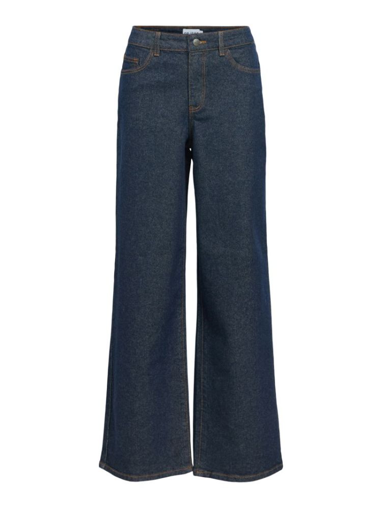 OBJRIO MAE MW WIDE JEANS NOOS DARK BLUE DENIM