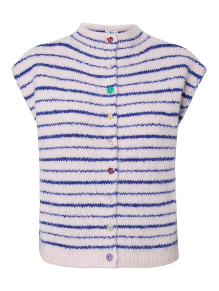 PCASIRA SL BUTTON KNIT VEST LIGHT LILAC BLU