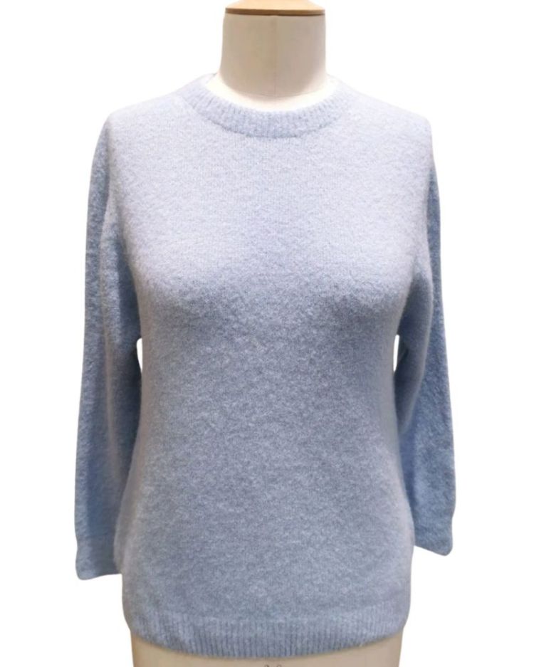 PULL COLL ROND BLUE CIEL